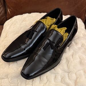Stacy Adams Phoenix  Black Glossy Tassel Loafers Men’s dress shoe size 13 W